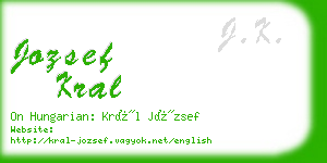 jozsef kral business card